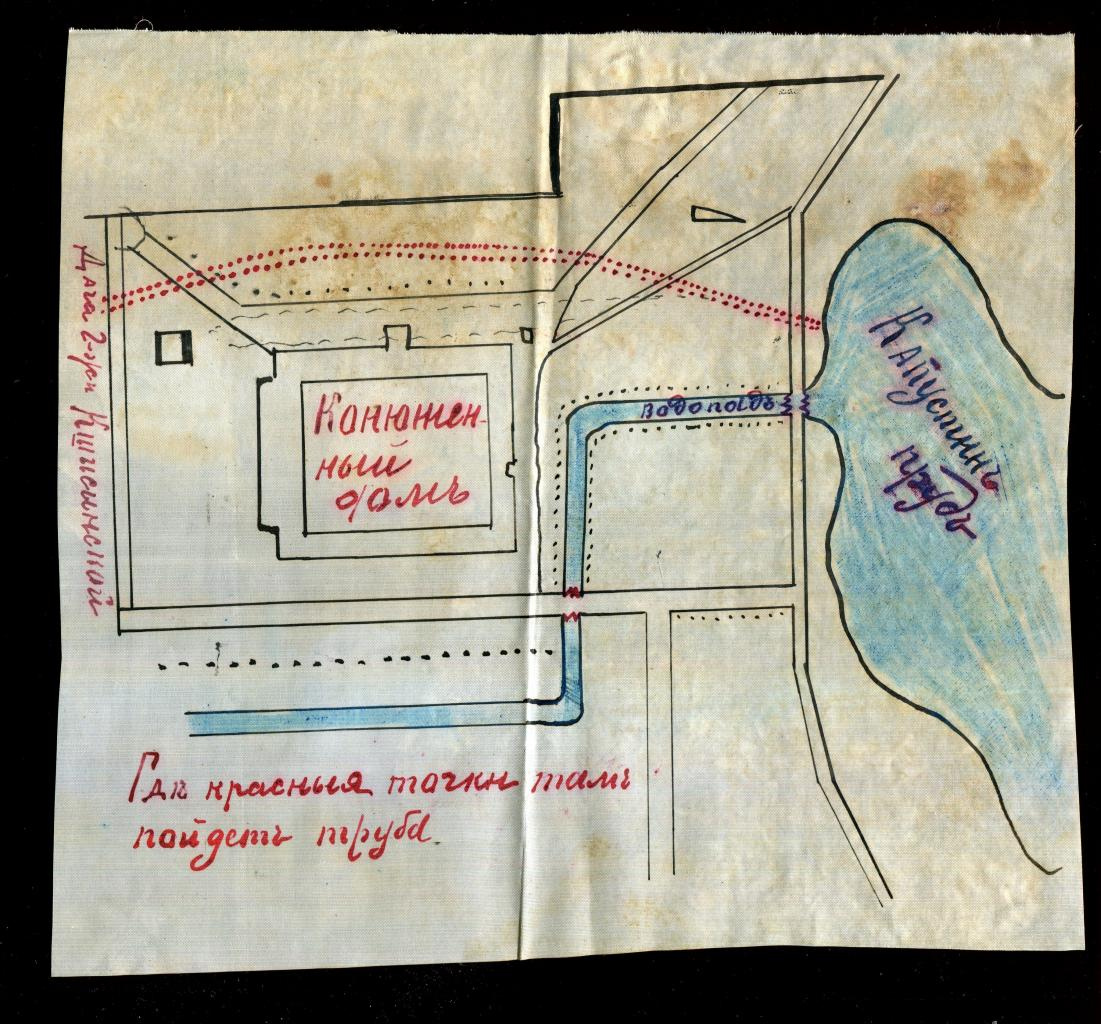 План прокладки водопровода к даче Кшесинской