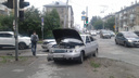 «Лада» вылетела на тротуар после ДТП на улице Бориса Богаткова