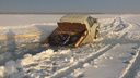 «Газель» провалилась под лёд на Обском водохранилище