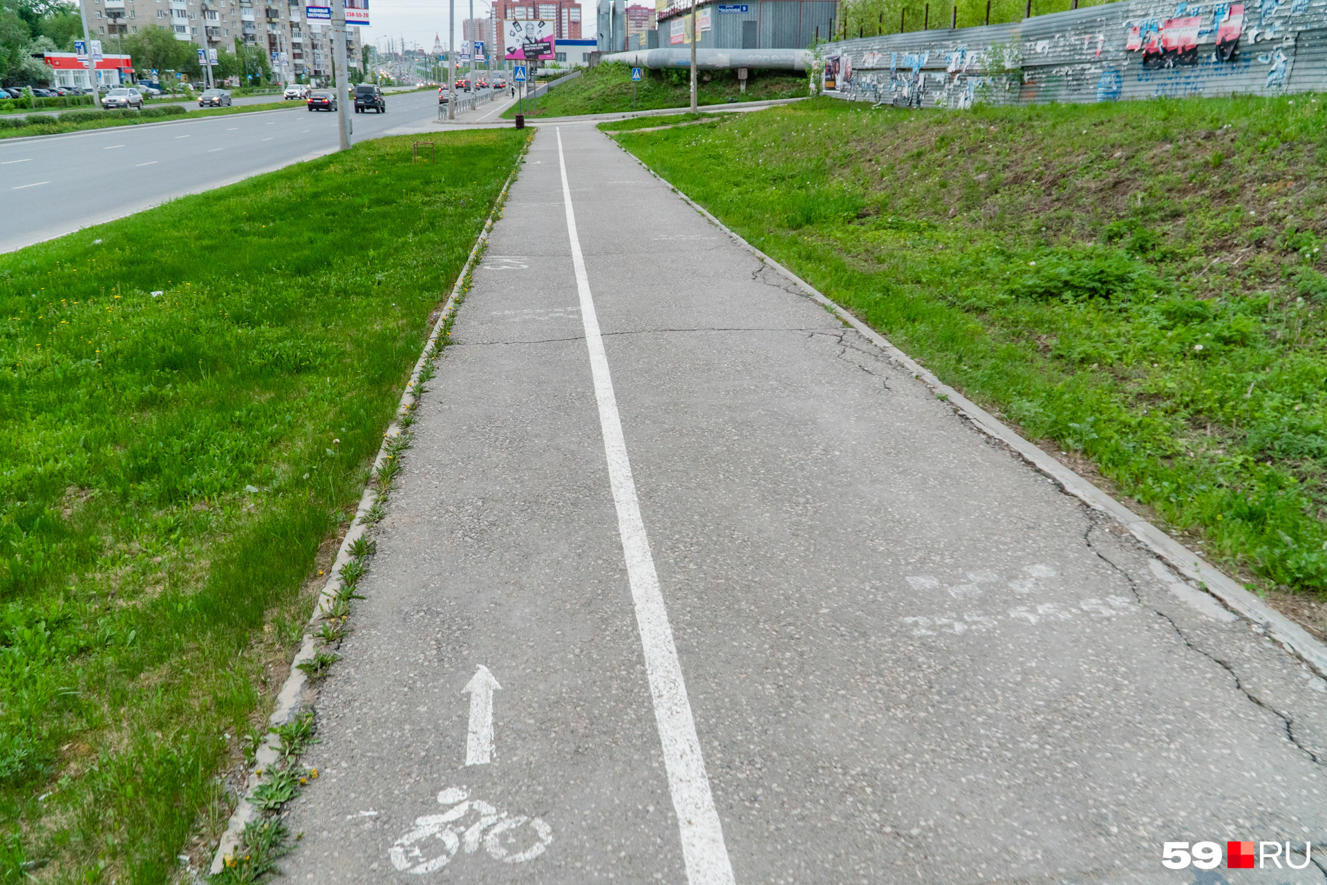 Единственный нормальный отрезок велодорожки на Чкалова