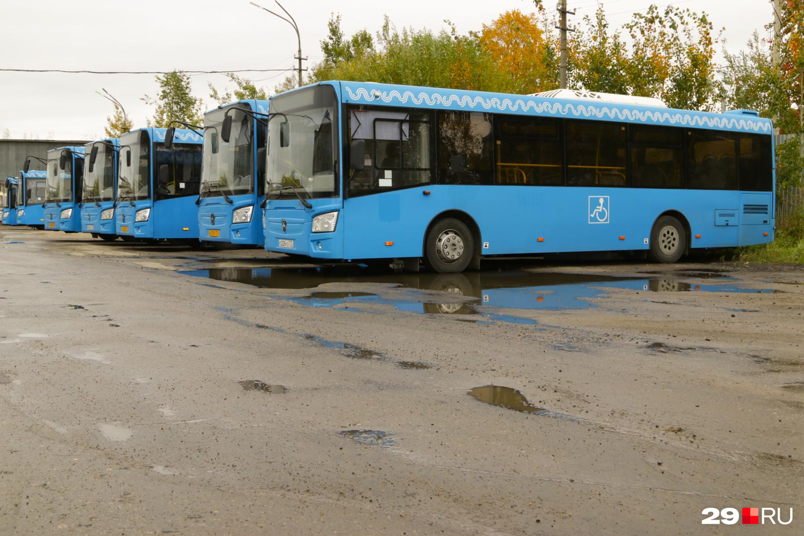 30 низкопольных автобусов сейчас находятся на одном из автотранспортных предприятий