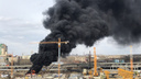 На стройке конгресс-холла в Челябинске произошёл пожар