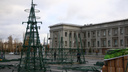 В Самаре оцепили площадь Куйбышева для строительства новогодней ёлки