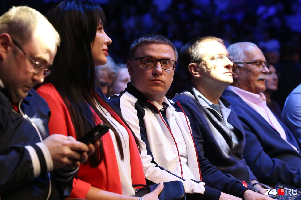 Алексей Текслер сидел рядом с министром культуры РФ Владимиром Мединским и режиссёром Никитой Михалковым