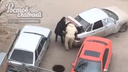 Жители Ростова сняли на видео кражу канализационных люков