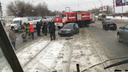 Трамваи встали из-за ДТП на путях возле Кировского рынка