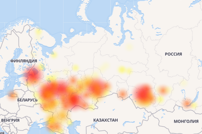 Карта сбоев ютуб сегодня