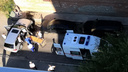 Женщина на BMW X5 врезалась в трансформаторную будку в Тольятти