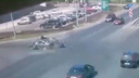 «Выскочил словно призрак»: появилось видео момента столкновения байкера и «Гранты» в Самаре