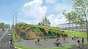Строительство парка аттракционов хотят перенести со склона у площади Славы на стрелку рек