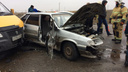 Два человека пострадали в массовом ДТП на трассе Ростов — Азов