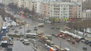 В центре Челябинска загорелись троллейбусные провода