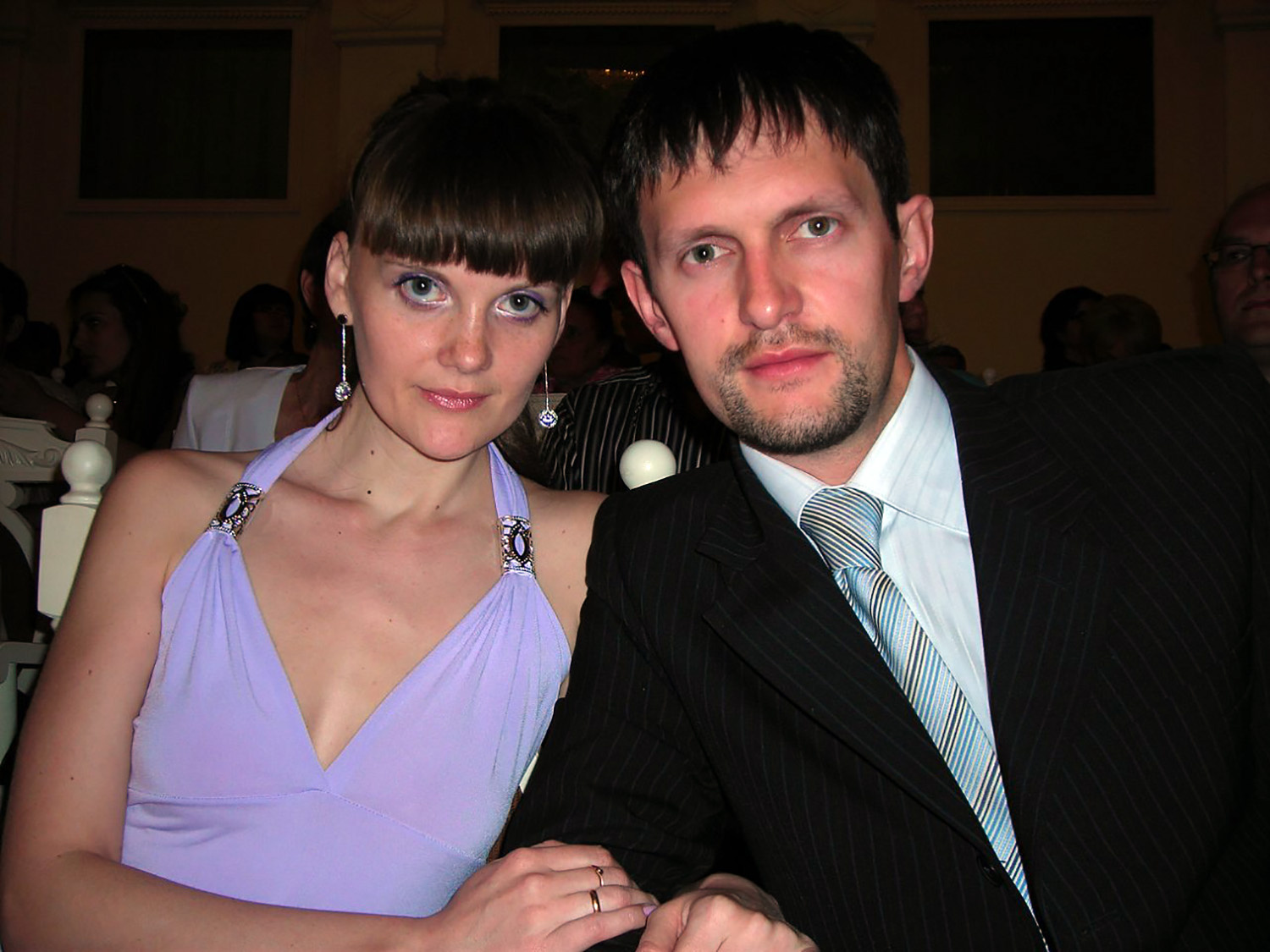 Екатерина и её супруг на вручении дипломов ОмГУ им. Ф.М. Достоевского в 2009 году