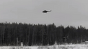 Неизвестный вертолет сделал круг над станцией Шиес. Экоактивисты засняли его на видео