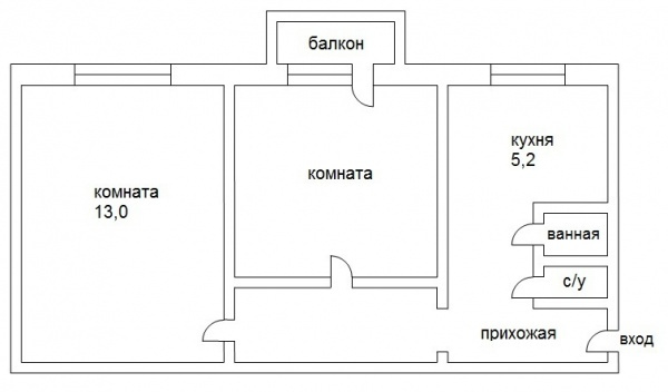 Варианты перепланировки 2 х комнатной хрущевки с проходной комнатой