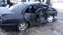 На окраине Перми в массовом ДТП погиб водитель Nissan