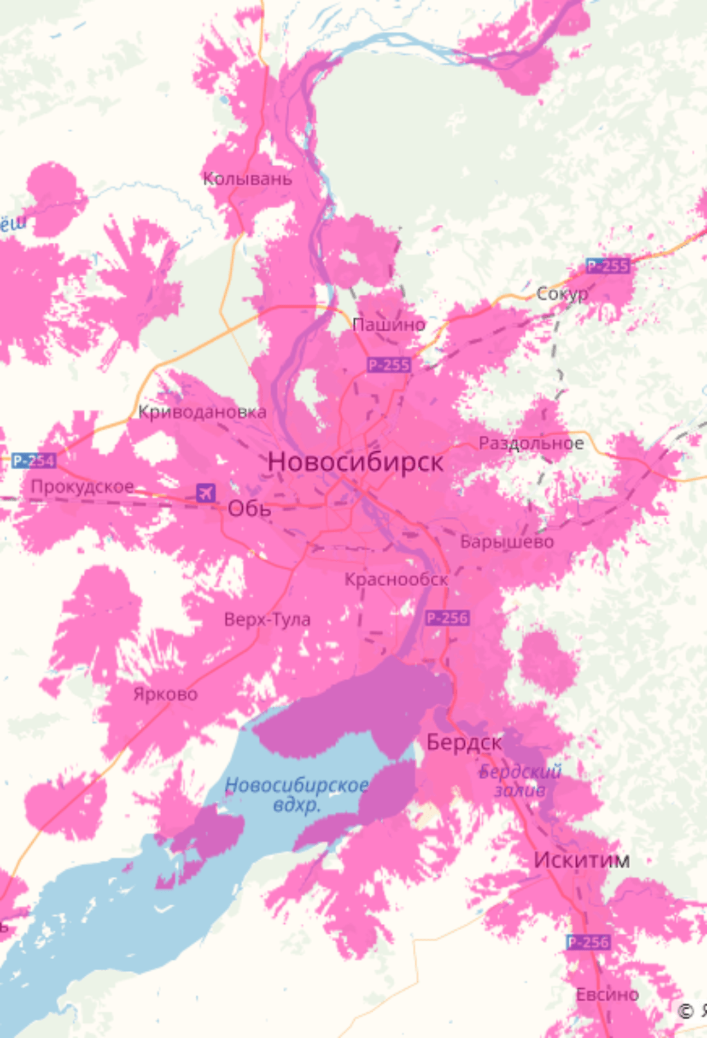 Карта покрытия новосибирск мтс