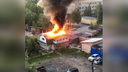 Ночью в Архангельске сгорела частная баня