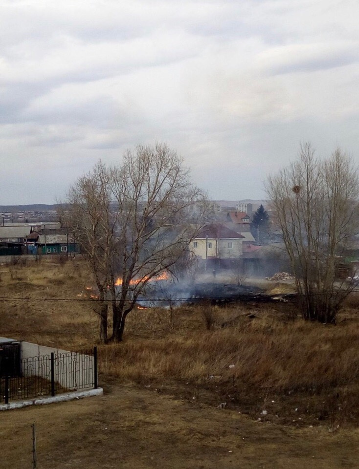 Часть очевидцев причиной этого пожара считает поджог травы Часть очевидцев причиной этого пожара считает поджог травы