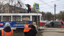В Самаре водитель автобуса выбил трамвай с рельсов