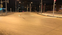Ночью на кольце Луначарского и Московского шоссе нарисовали новые стоп-линии