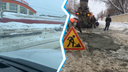 Горожане делятся фотографиями ремонта дорог в Новосибирске — асфальт и бордюры укладывают на снег