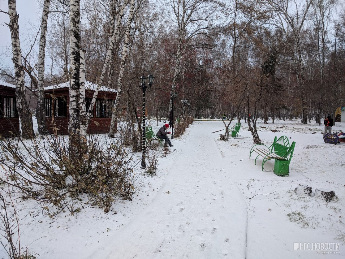 Сегодня соседний Новосибирск замело снегом