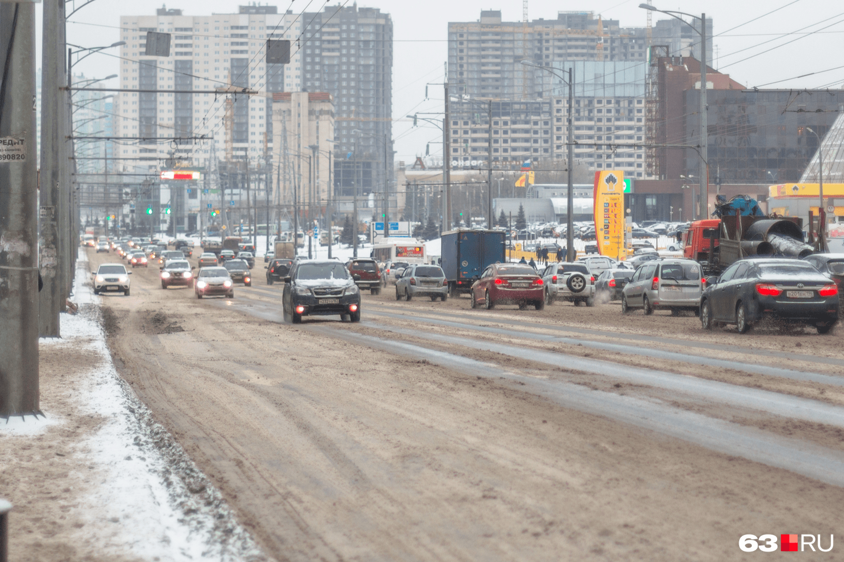 На Московском шоссе и Ново-Садовой замерят колейность в Самаре январь 2020  год - 22 января 2020 - 63.ру