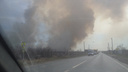 «Огонь движется!»: в районе Чапаевска загорелась трава на площади 800 кв. метров