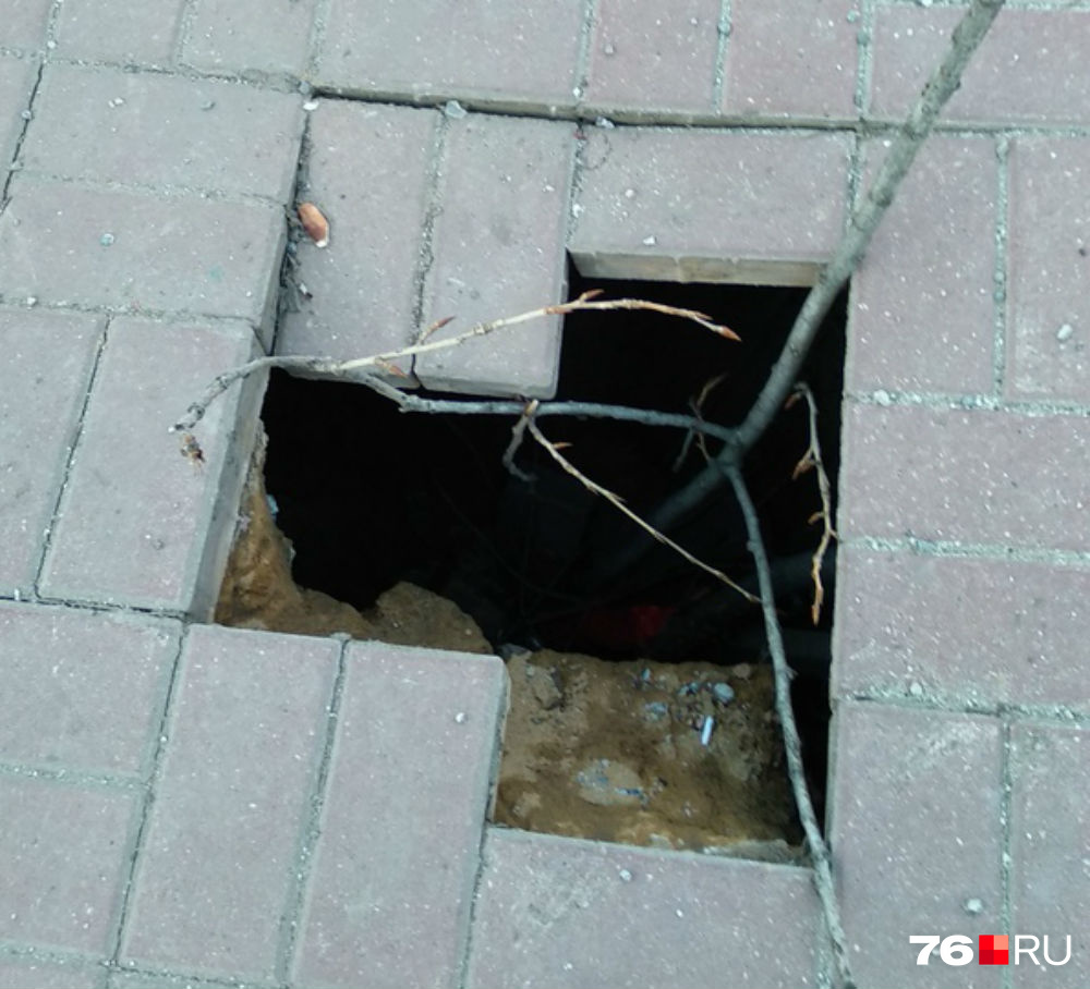 Глубина ямы — больше метра Глубина ямы — больше метра