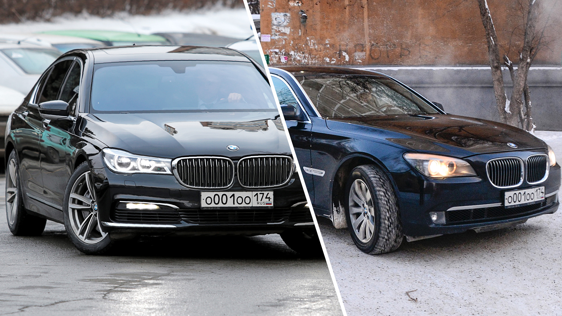 Если присмотреться, можно увидеть различия автомобилей Алексея Текслера (слева) и Бориса Дубровского (справа) 