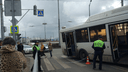 На кольце Кирова — Московское автобус сбил детей на пешеходном переходе