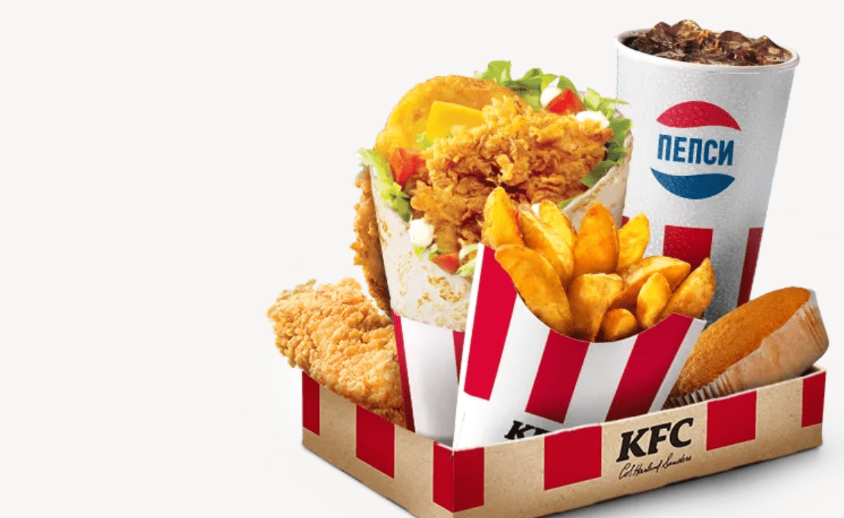 Хит комбо 3 за 150 ростикс. KFC 5 за 300.