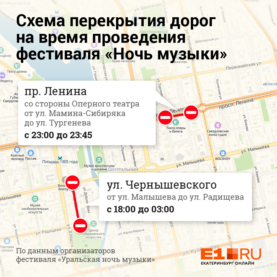 Карта перекрытий екатеринбурга сегодня