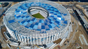 На крыше стадиона «Нижний Новгород» сложили узор из ветра и воды