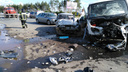«Похоже, уснул за рулём»: в Челябинской области «Газель» столкнулась с тремя легковушками