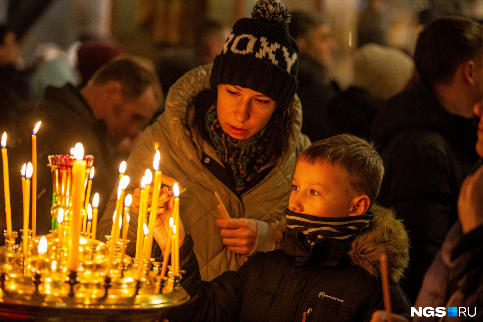 Вознесенский собор Новосибирск зима