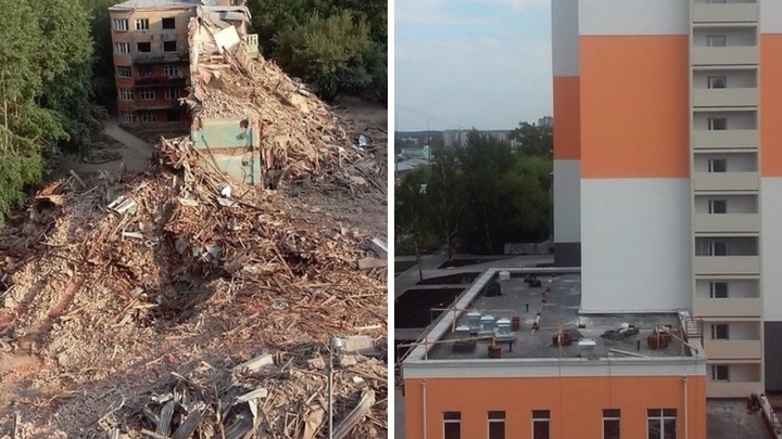 Рухнуло и выросло за несколько секунд: смотрим, как сносили и строили новую общагу УрФУ на Комсомольской