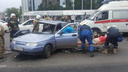 Пассажира вырезали из салона: на Ново-Садовой ВАЗ-2110 столкнулся с Audi