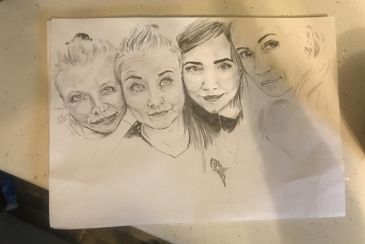 На этом портрете слева направо Ольга, Наталья, Екатерина и сама Ксения