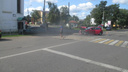 «Мерседес» вылетел на тротуар: в ДТП в Ярославской области есть пострадавший
