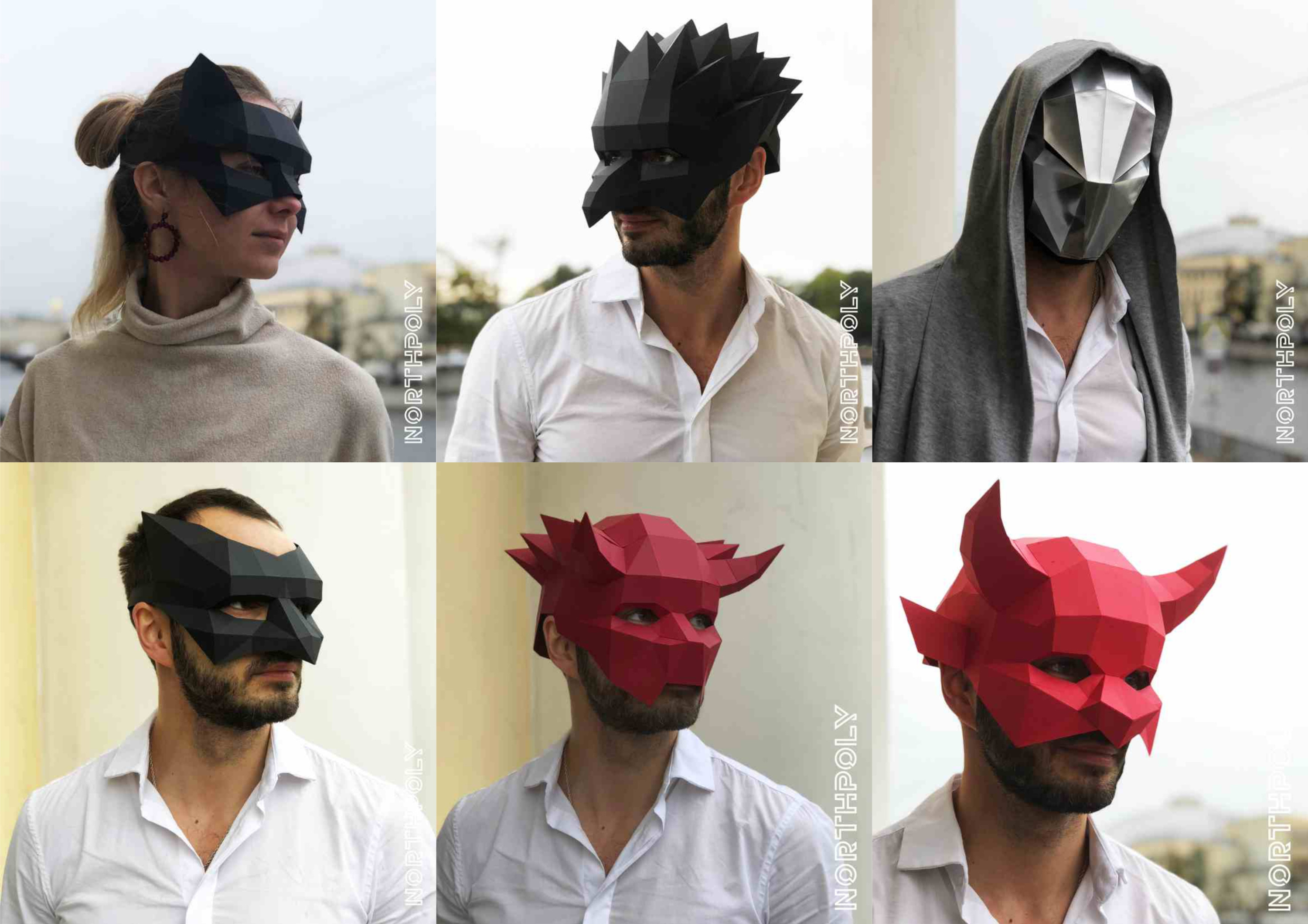 Один из популярных заказов — это маски, они выглядят очень футуристично