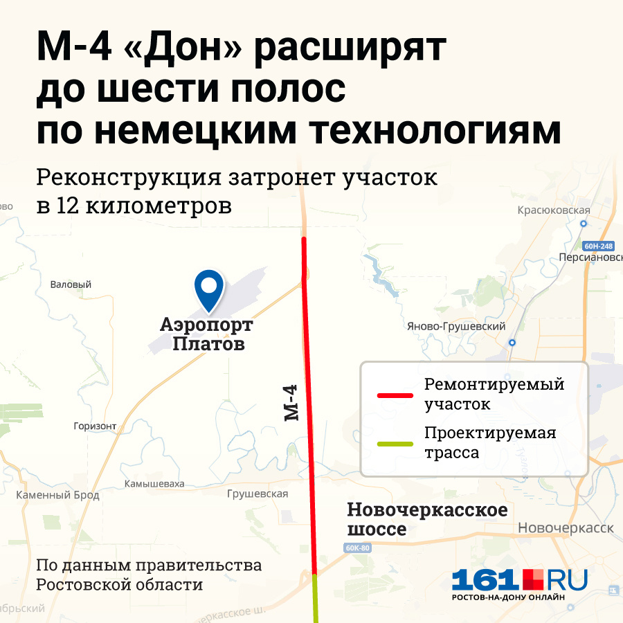 Новая дорога м4 в обход аксая план