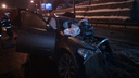 На Московском проспекте разбился BMW: водитель погиб, двое пострадали