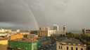 «Подарок к празднику»: двойная радуга украсила небо над Красноярском после дождя