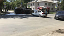 На Каховской — Свободы «Приора» завалила грузовик на бок