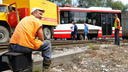 В Волгограде по неопытности стажёра скоростной трамвай сошёл с рельсов