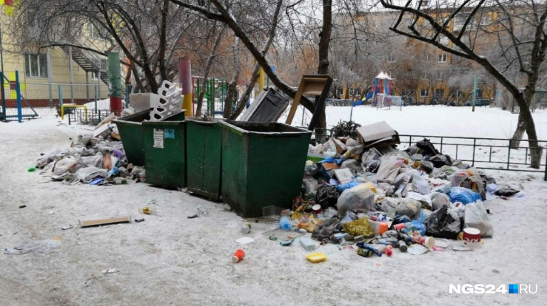 С начала января в городе обострилась ситуация с вывозом мусора — баки оказались переполнены