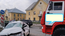 Двое пострадали в аварии с пожарной машиной на Богдана Хмельницкого