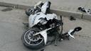 В Кургане сбили мотоциклиста